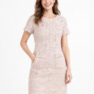 Nanette Lepore Multicolor Tweed Midi Dress